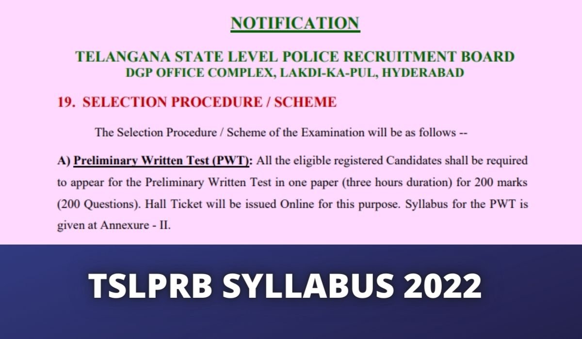 TS Police Syllabus 2022